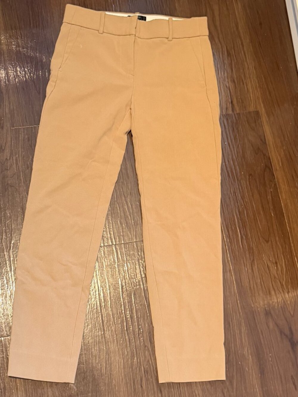 J Crew camel color straight leg trousers size 2